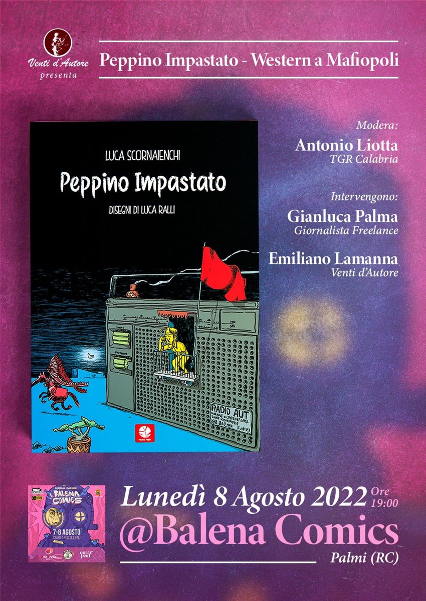 Balena Comics 2022 - Venti d'autore presenta "Peppino Impastato"