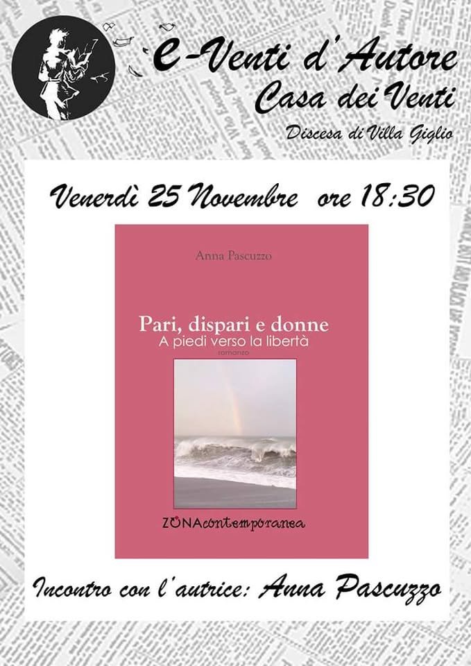 Locandina: Pari, dispari e donne · incontro con Anna Pascuzzo