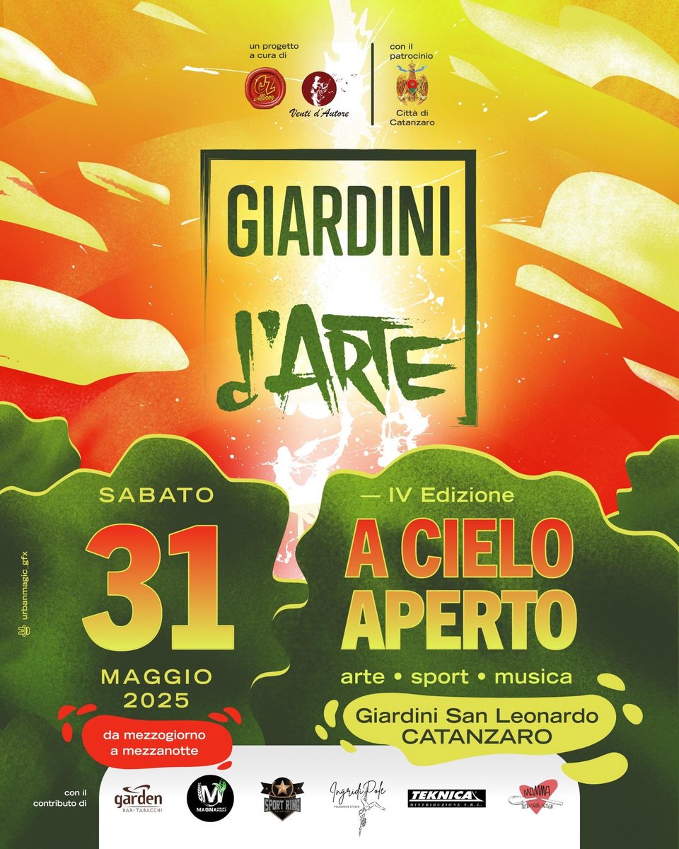 Locandina: Giardini d'Arte 2025, “A Cielo Aperto”